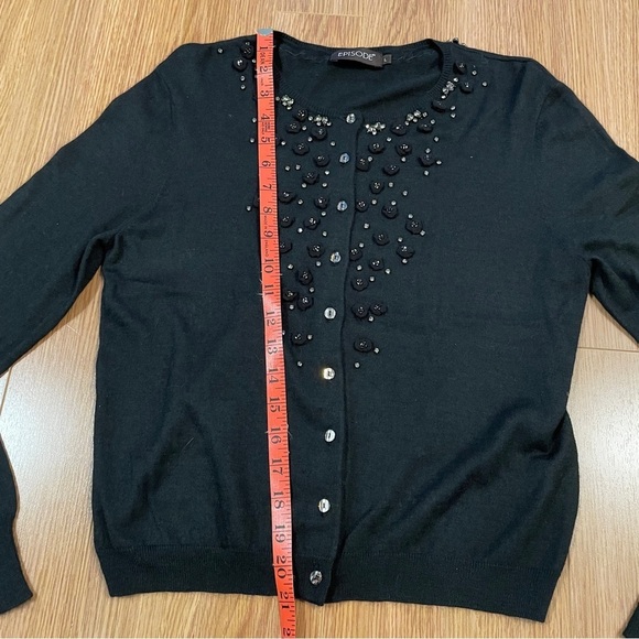 Episode Vintage Angora Black Beaded Cardigan - Picture 8 of 8